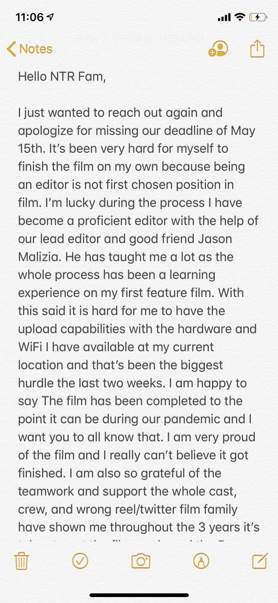 RunNowhere's tweet image. A message from @kylereardonfilm