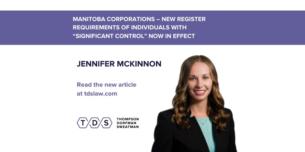 TDS Law on Twitter "Manitoba corporations must create and maintain a