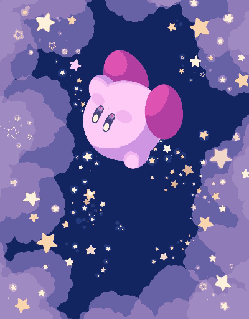 kirby star (symbol) no humans cloud sky solo star (sky) blush stickers  illustration images