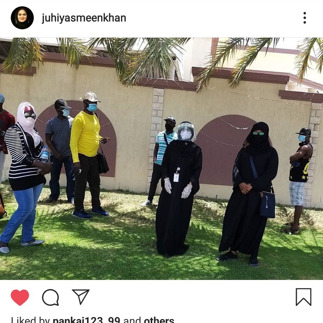 jchudy's tweet photo. The Ghanians stuck in DXB due to Covid-19 are being taken care of by a local charity 💚 https://t.co/B3VgCVyerP