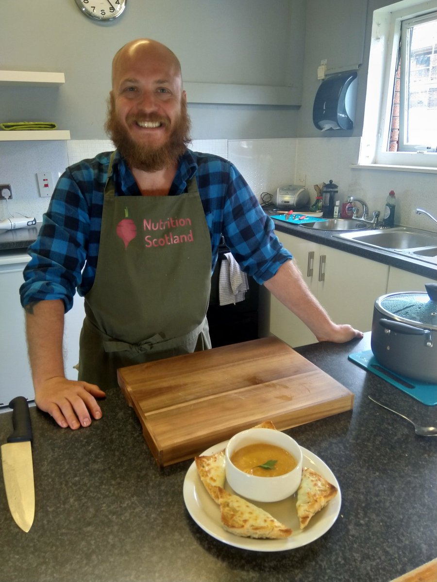 crabbitfrog's tweet photo. Fun day filming for @nutritionscot pilot to remotely teach our young people how to cook cheap, easy, nutritious and (most importantly) tasty meals. Top chef is Stuart from @AberlourCCT YouthPoint Glasgow service. #LockdownNutrition #digiscot https://t.co/uYLVYvy3He