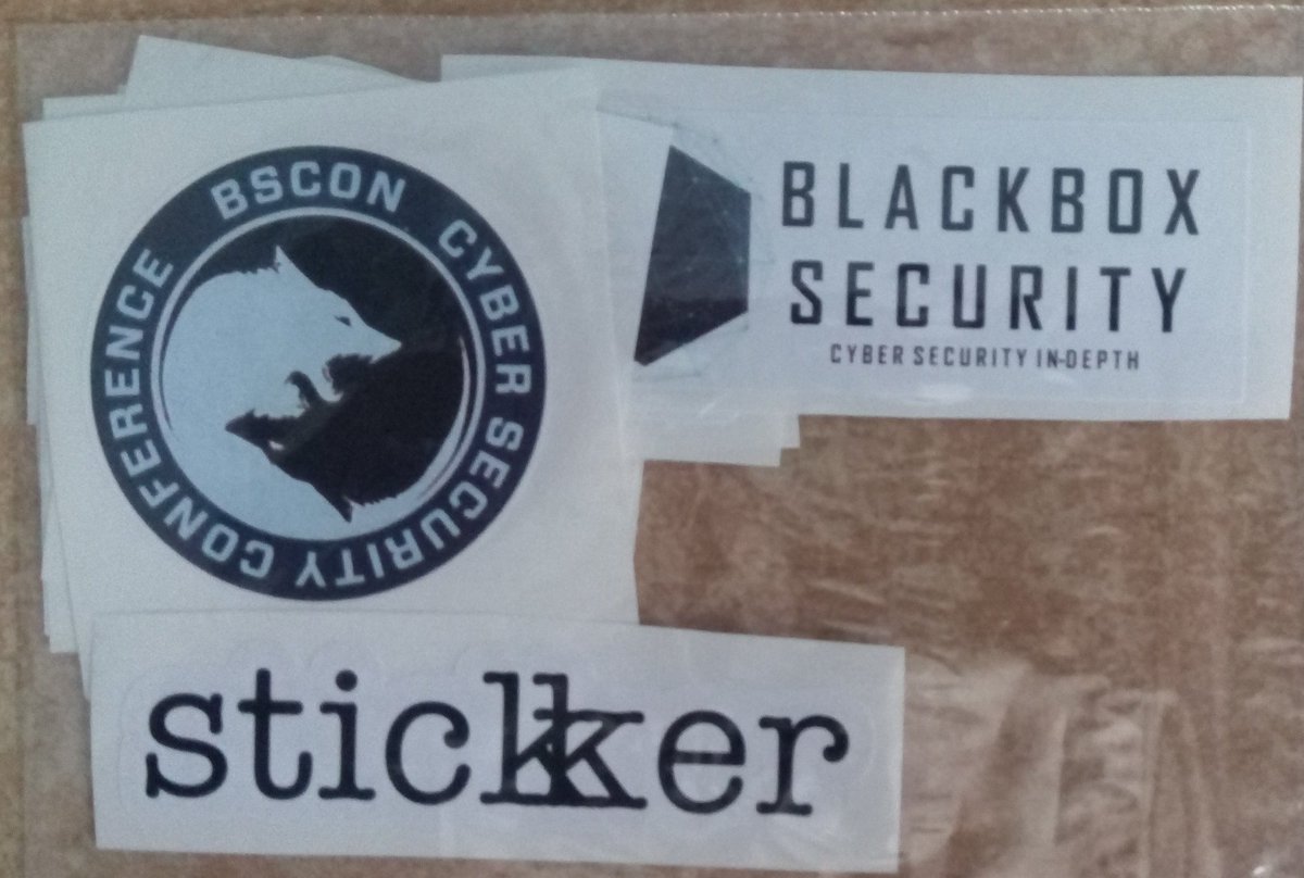 smh67dmrc's tweet photo. #BSCON2020 Hatırası stickerlar elime ulaştı. Blackbox Security ekibine @BlackboxSecTR teşekkürler :) @BSConX Bir sonraki etkinlikte görüşmek dileğiyle... 🇹🇷 https://t.co/VOOjP1qG1b