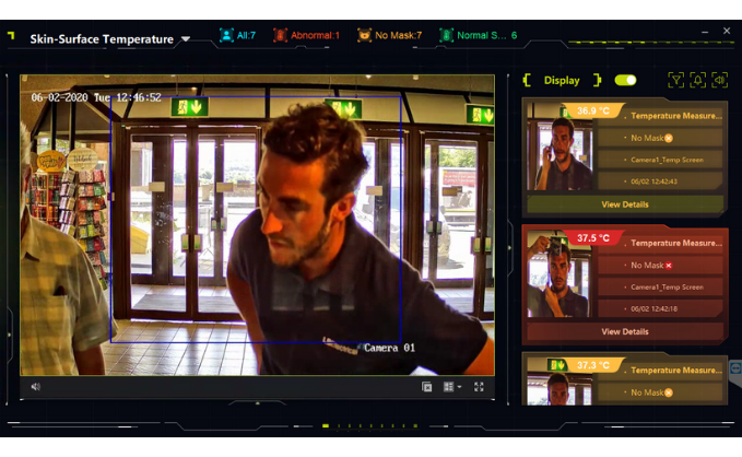 Affinity_IT's tweet image. We were on-site at @ClwydTweets today installing temperature screening cameras as they plan their #theatre re-opening.

The picture shows the AI Dashboard which will alert them to anyone with a high temperature or where there&apos;s an absence of a mask being worn.

#FeverScreening
