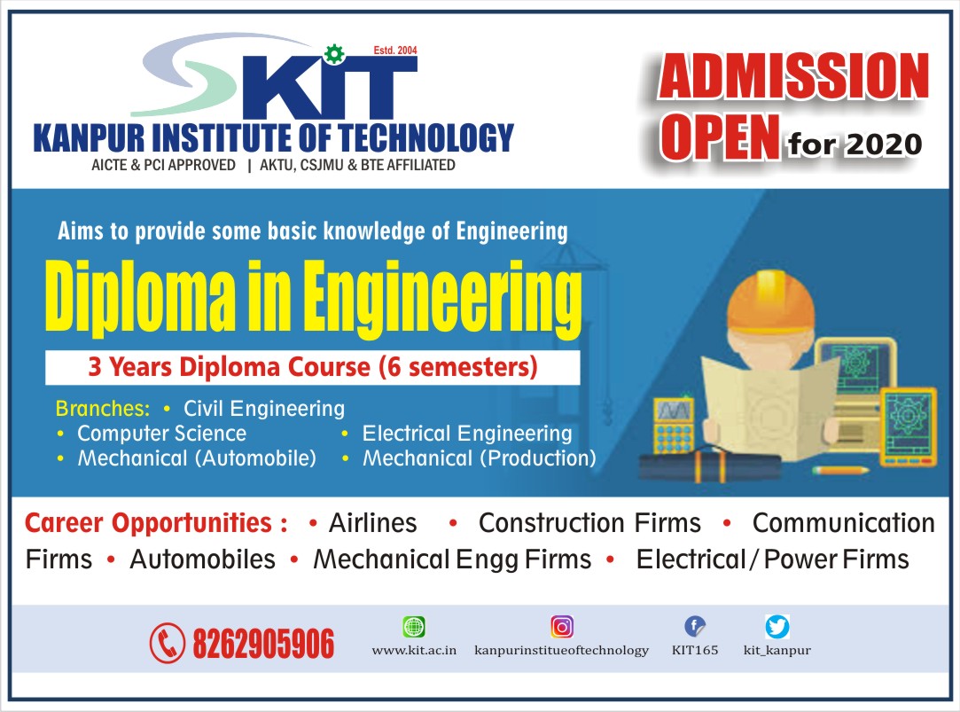 KIT_Kanpur's tweet photo. #Diplomainengineering #diploma #3yearprogram #career #KIT https://t.co/3HBhFqRuQu