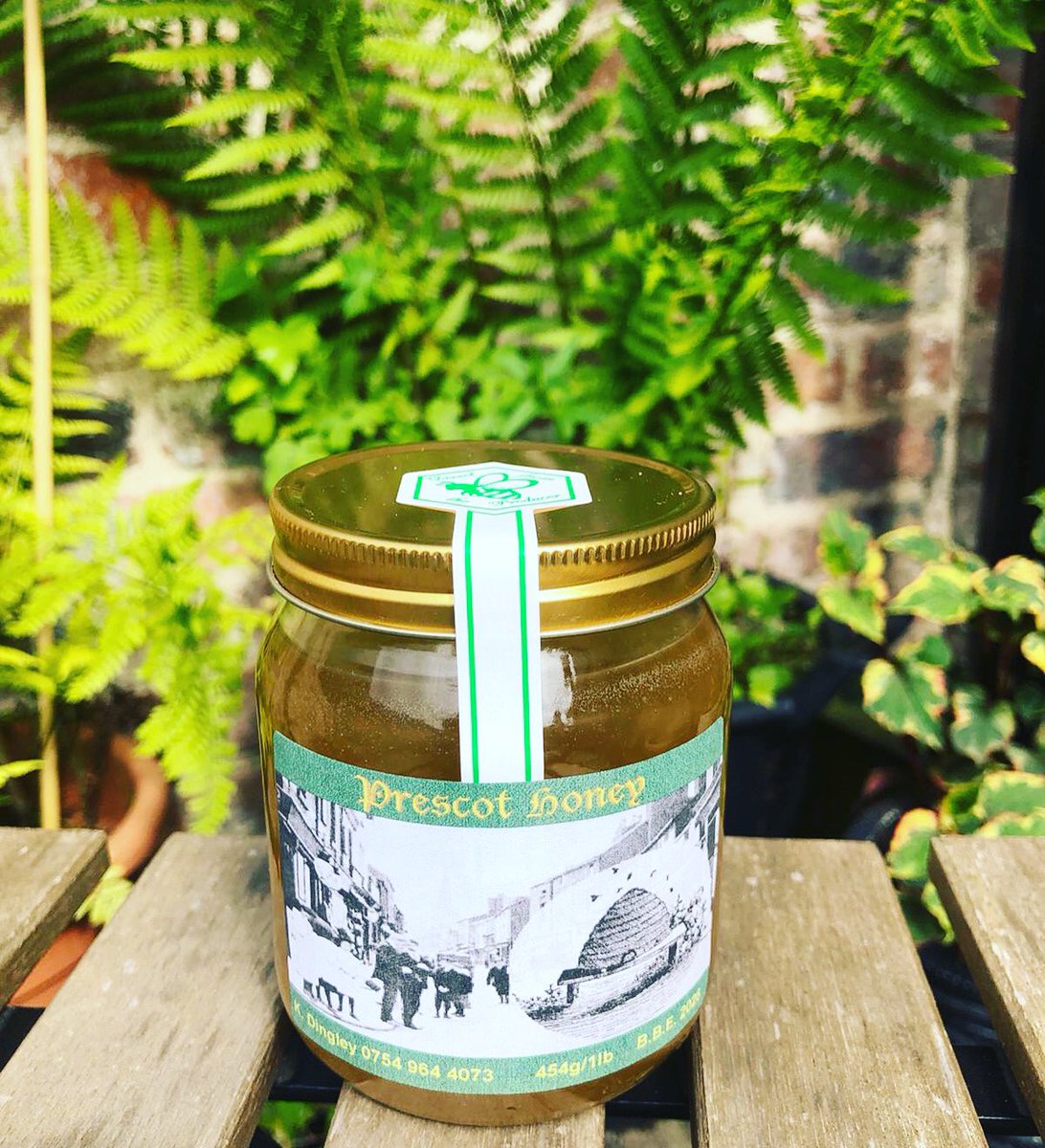 Prescot honey has landed! Limited stock. £6.80 per jar. Come to the shop to pick up from tomorrow and sort your hayfever out. 🐝