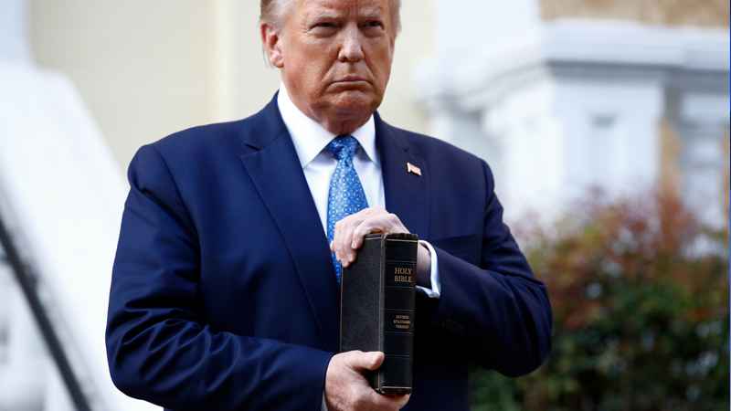 Trump's posing with the Bible yesterday was a signal that he is the holy warrior, the "chosen one" that many have called him. It's to prepare the Cult of the Shining City followers for what they'll see as a holy war of America, God's chosen nation, against Satan's forces.51/