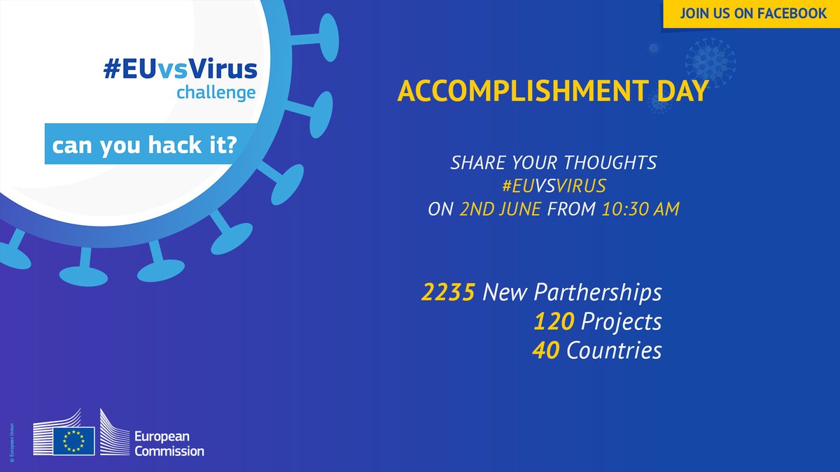 MineaPeter's tweet photo. An important day for @UNITEteam1 and the other amazing projects at #EUvsVirus !
As they say, this is actually the BEGINNING of a journey, in spite of the "Accomplishment" word part. Our help for society against COVID is just about to come in. So let's stay put! https://t.co/cra7LLxLvg