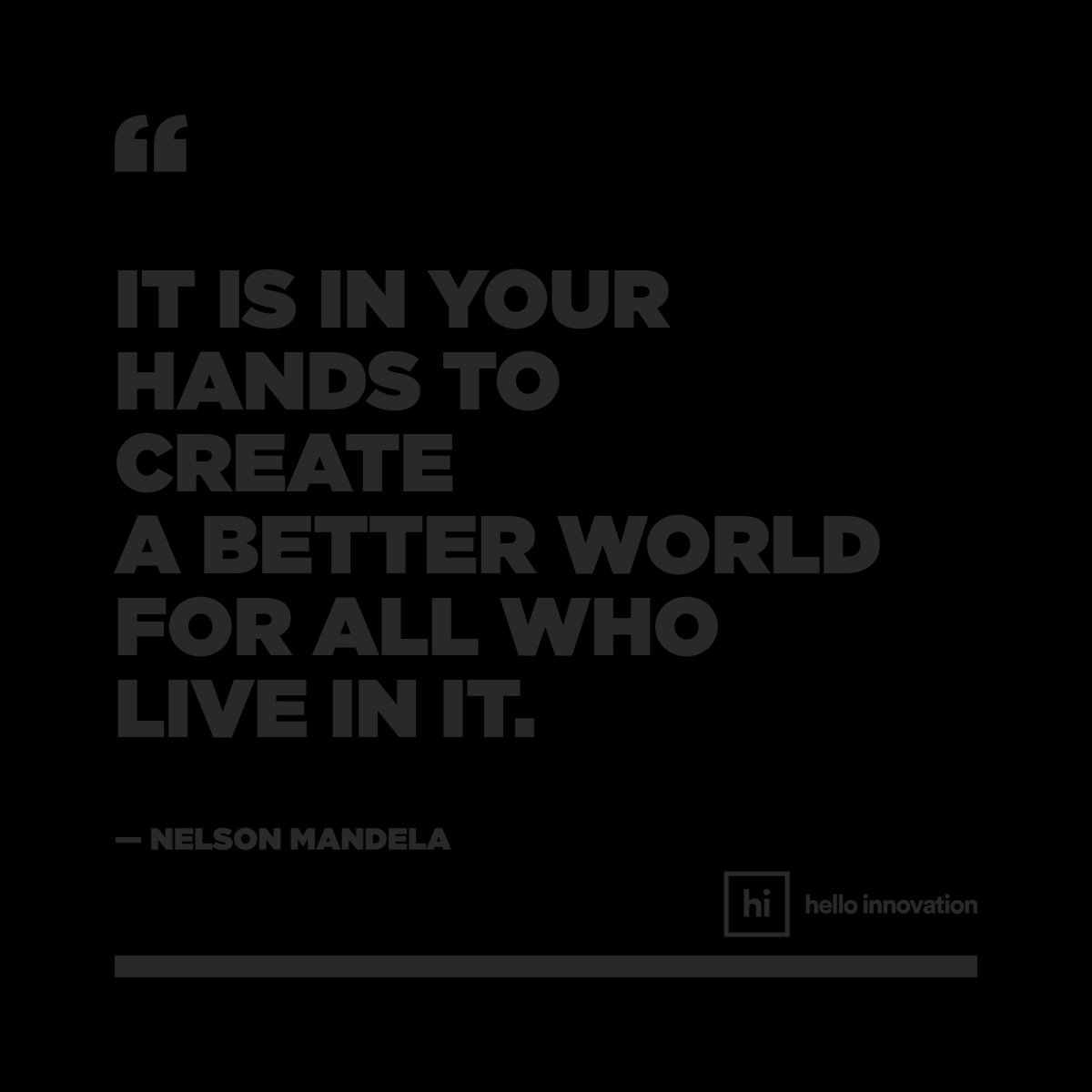 HelloInnovation's tweet photo. It’s time to get racial oppression out of the dark.  TURN UP YOUR BRIGHTNESS FOR AN INSPIRING MESSAGE. Each and every one of us has the power to be the change. 🖤  #blackouttuesday https://t.co/82K187SFgH