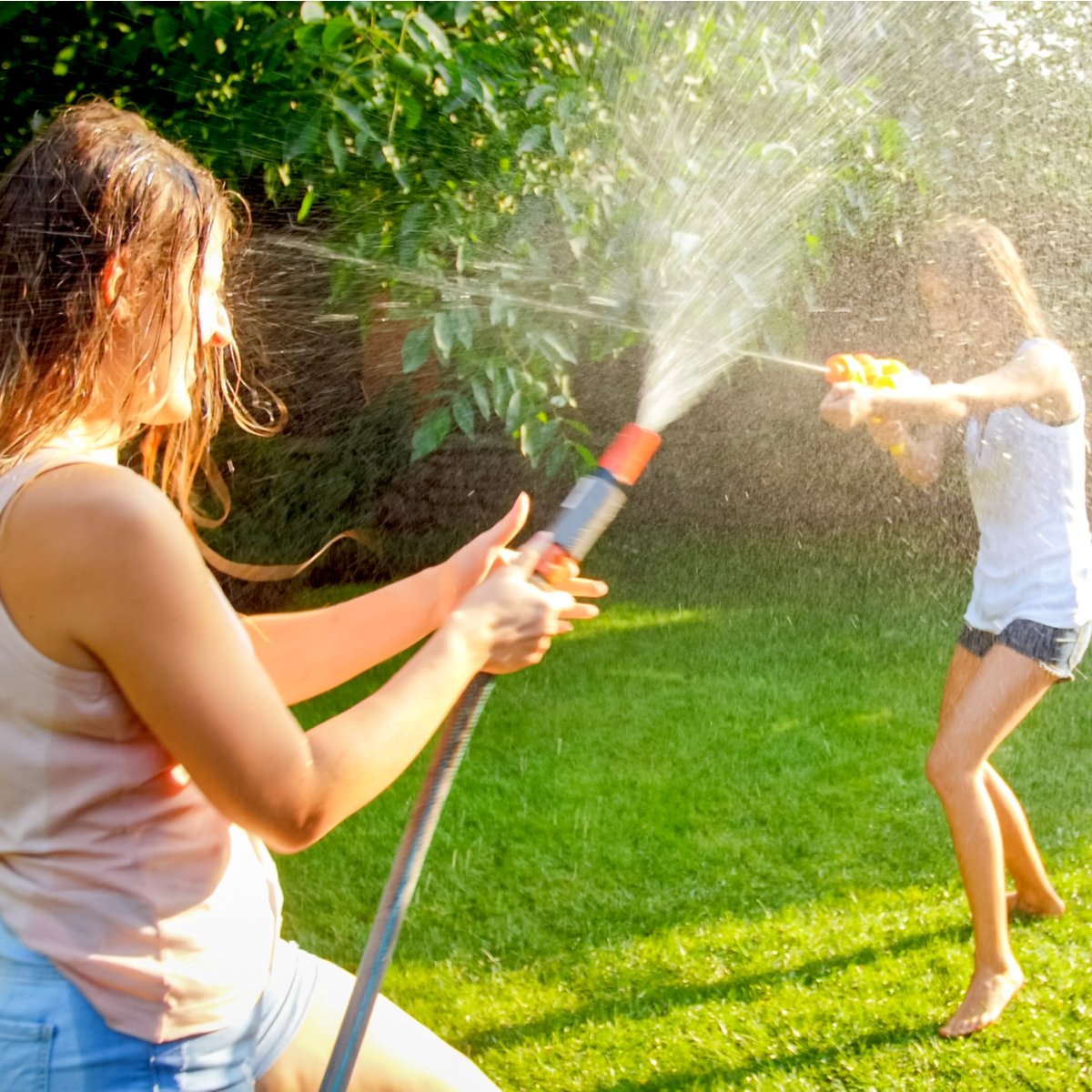 IntelligenceTre's tweet image. Since many water parks and pools will be closed this summer try staying cool in your own back yard.  Fill some water balloons🎈, grab the water guns, and fire up the garden hose.  The whole family will have a blast while cooling off.

  #waterfight #backyardfun #funwiththekids