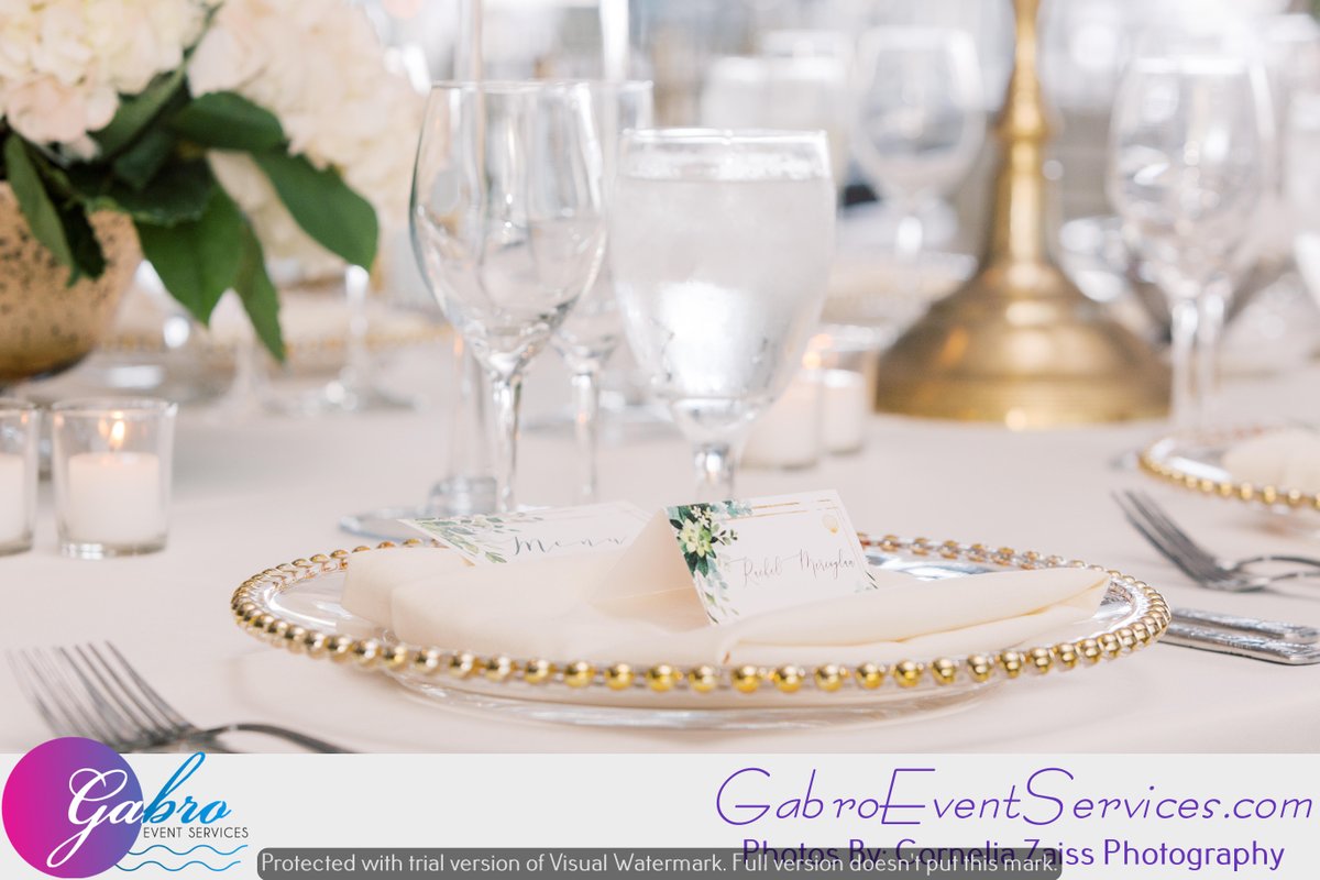 GabroEvents's tweet image. Special thanks to Cornelia with Cornelia Zaiss Photography for emailing us these awesome pictures. I'm only posting a few pictures to talk about the Gold Beaded Glass Charger Plates, and how they can really change the table decor. Best way I can describe it is simple elegance.