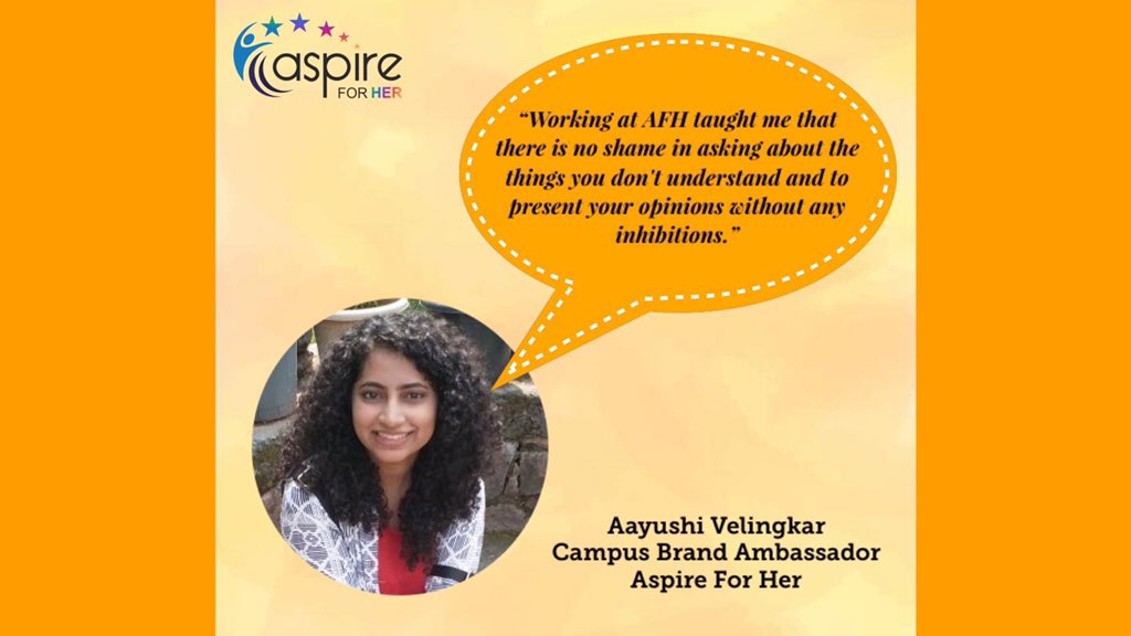 her_aspire's tweet image. Our #CampusAmbassador #ExternshipProgram is back this June! Here&apos;s what @AyushiVelingkar, an #ambassador in our previous program, has to say about her experience at @her_aspire !
If you wish to work with us too , please apply at bit.ly/2ymSiet
by June 5th. #Internship