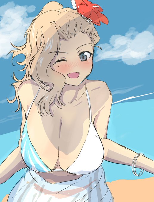 「じゃーん!一緒に選んだ水着だよ♥」
#ガルパン版深夜のお絵描き60分一本勝負_20200602 