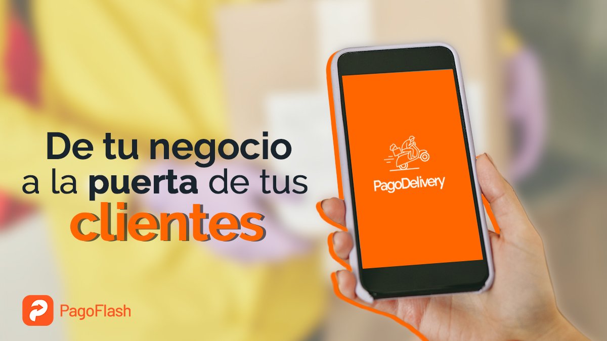 PagoFlash's tweet photo. Con nuestro servicio de #PagoDelivery tus clientes pueden tener su compra en la puerta de su casa, sin necesidad de preocuparse y de una forma absurdamente sencilla. 
#PagoFlash #2Jun #Delivery #Servicios https://t.co/H809KcvK32