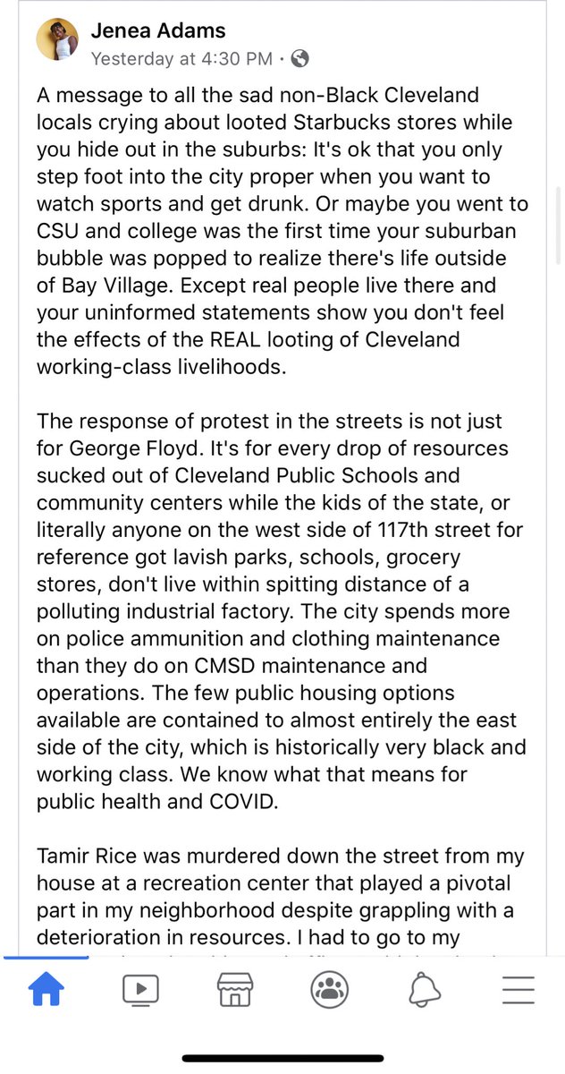 amcglynn1228's tweet photo. Saw this posted by Jenea who went to SJA.....Tamir Rice was murdered in our own backyard &amp; kids from Cleveland are still quiet. Whether you acknowledge it or not, it’s happening in our city so it’s time to wake tf up &amp; stop hiding from it. BLM https://t.co/eLGKso53GZ
