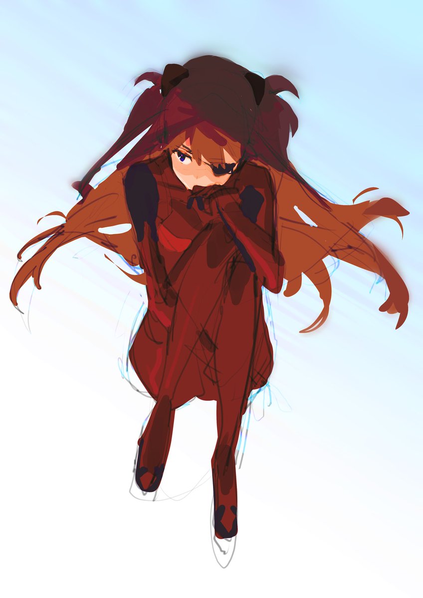 souitiroukirari's tweet image. アスカの絵でも描くか、、、