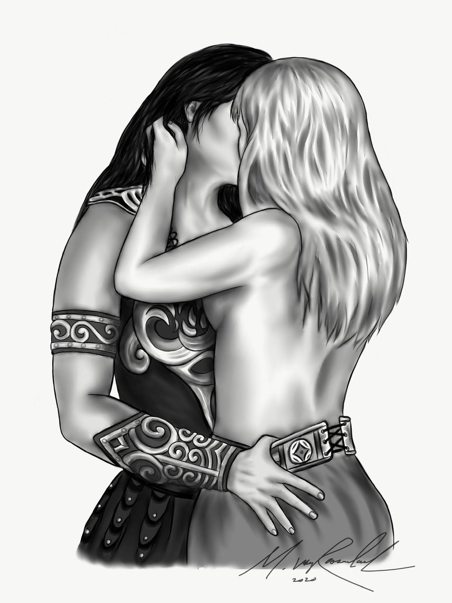 My newest #DigitalDrawing of #maintext #Xena & #Gabrielle Sorry, if you...