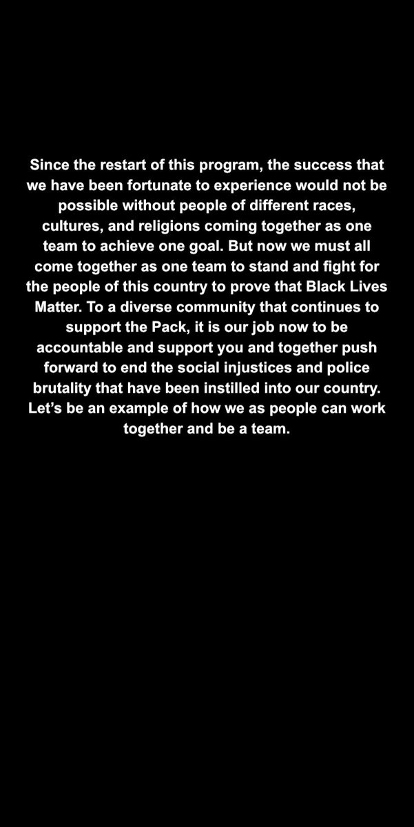 Here is a message from our players that they wanted to say!! #thePACKway