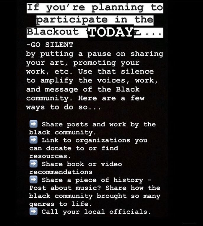 AuriaRakii's tweet photo. 🙏🏾🙏🏾🙏🏾                                                       #BlackOutTuesday                                   #amplifyBlackvoices                            #TheShowMustBePaused https://t.co/9Vi84v1nBI