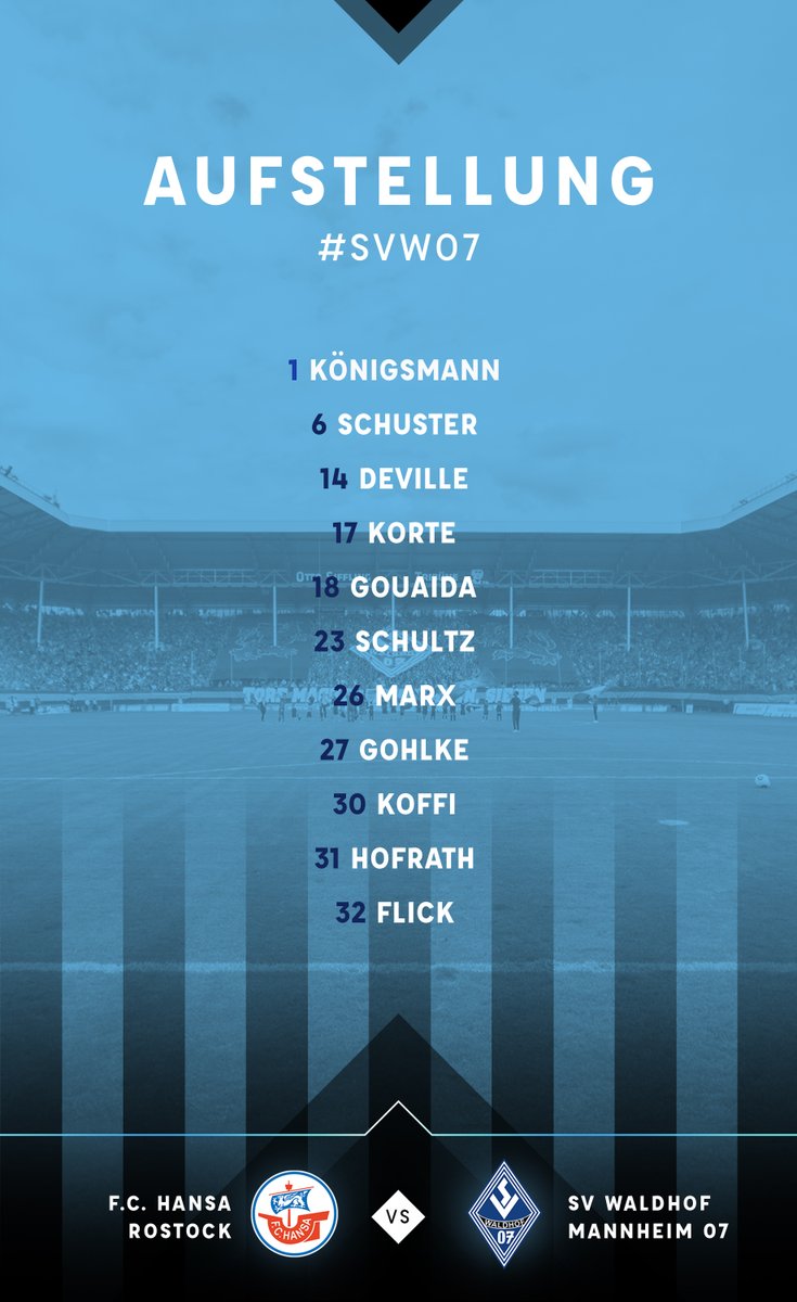 svw07's tweet photo. Cheftrainer Bernhard #Trares startet mit dieser 1️⃣1️⃣.
Auf der Bank:
#Varvodic
#Celik
#Ferati
#Schwarz
#Bouziane
#DosSantos
#Just
#WirsindWaldhof #svw07 #fchsvw #zeigtsuns #3Liga #fu3ball https://t.co/r6LkpyYtVh