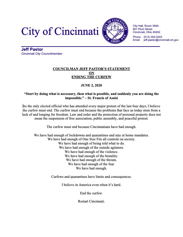Jeff Pastor On Twitter Yet Another Extension Of The Curfew Yet Another Total Shutdown Of The City Our People Can T Take This Our Livelihoods Can T Take This Our Civil Liberties Will Not