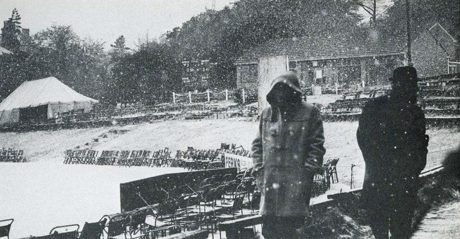 radiojones's tweet photo. June 2nd 1975. Snow stops play in #Buxton https://t.co/KMI50jCCaC