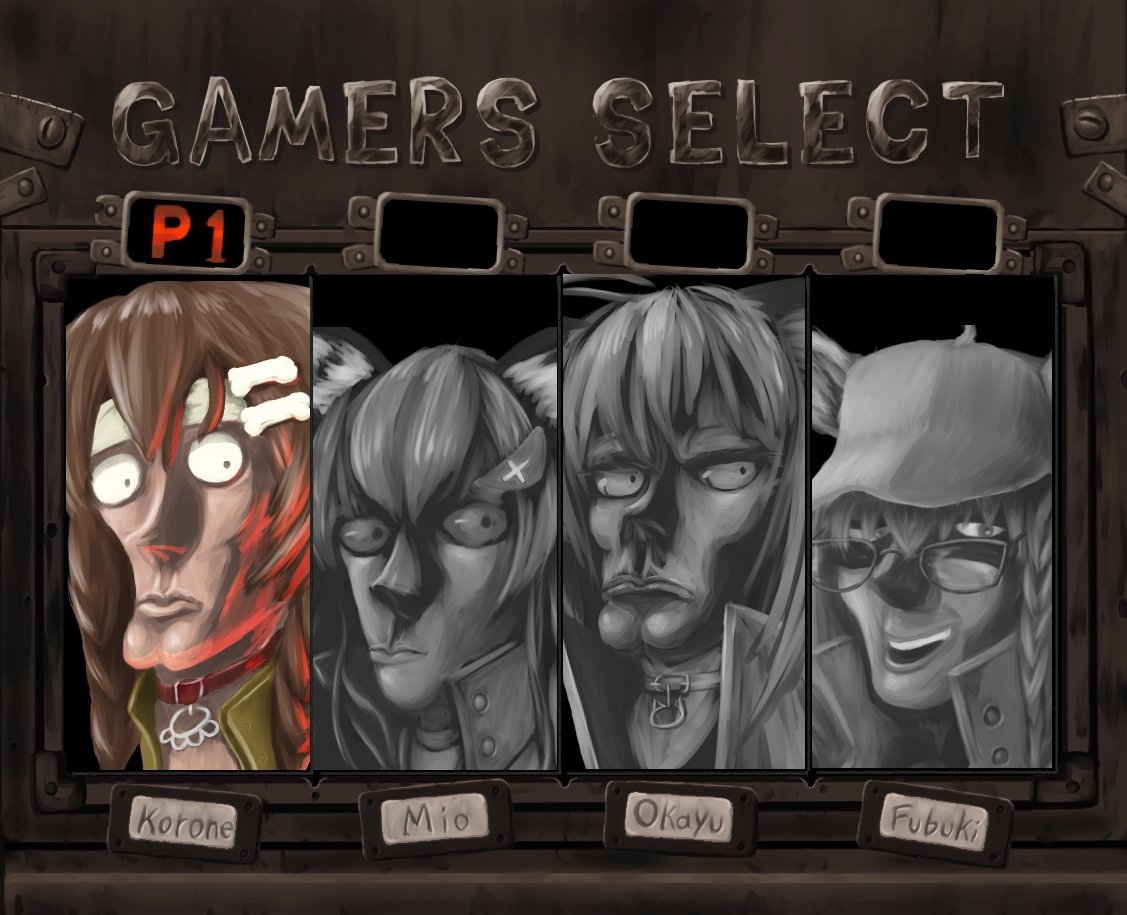 メタスラのキャラセレクト風。ころさんメタスラ3もやってほしいね。 #できたてころね #ホロライブゲーマーズ, image size:1127x915