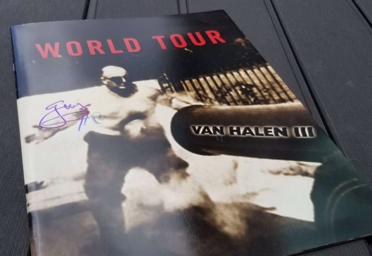 I need to frame my Van Halen III tour book signed by <a href="/garycherone/">Gary</a> !  I want to design something unique and cool for this one.  #garycherone #vanhalen #extreme