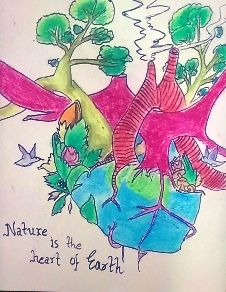 amitavachakra13's tweet photo. @18002096006 Drawing made by my daughter Ashmita.. #WorldEnvironmentDay2020 #createtochange https://t.co/OXckXc1QZo