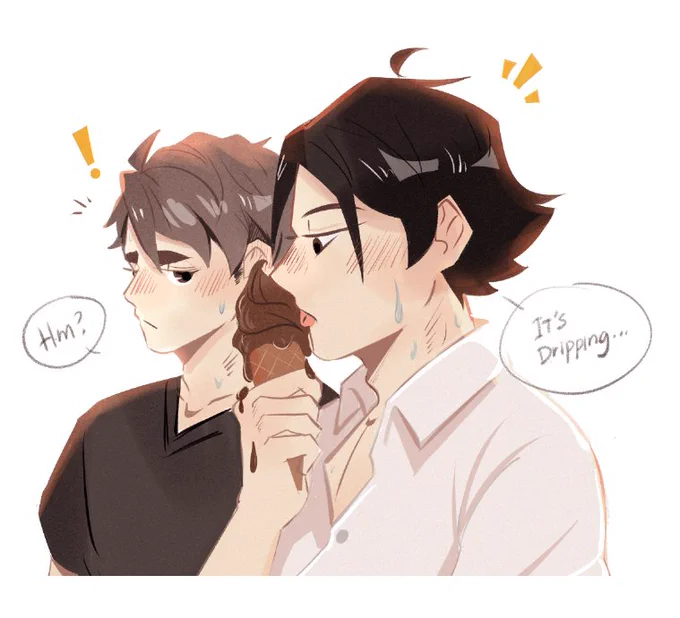 [Ice pops/Summer]
Suna got annoyed....

Late for a day, I'll try to catch up aa ? weak for them 
#OsaSunaWeek #osasuna 