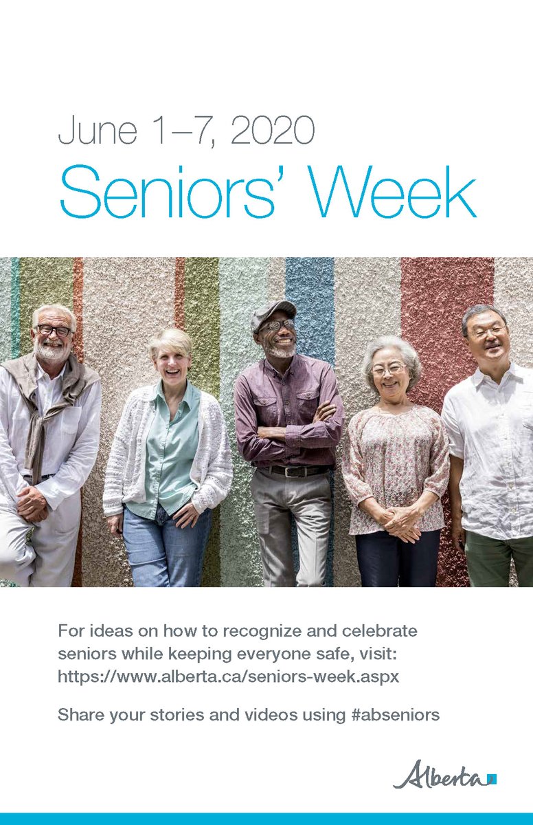 Albertans are encouraged to show appreciation for seniors and recognize the important contributions seniors make to our province. alberta.ca/seniors-week.a… #myolds