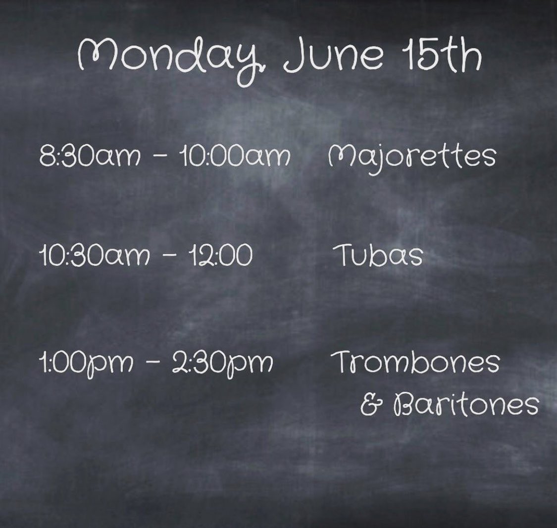 SyrupmakerBands's tweet photo. Voluntary sectionals during the week of June 15th, divided into groups of 19 or less. https://t.co/nvX9jqeXgH
