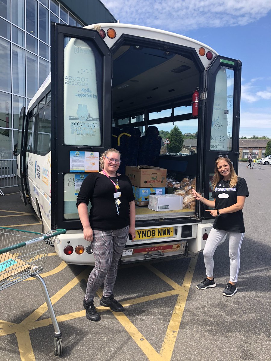 Focus4Hope's tweet photo. Lots of parcels delivered thanks to @skytv N6-08 engineers. 
Thank you to @Morrisons and @foodrevival for all their wonderful donations. With a trip to Tesco Superstore we’re now stocked up 😊
#CalderdaleCommunityResponse
Supported by @CalderdaleFound &amp; @RastrickMillion 💙 https://t.co/BBoJQpXsVg