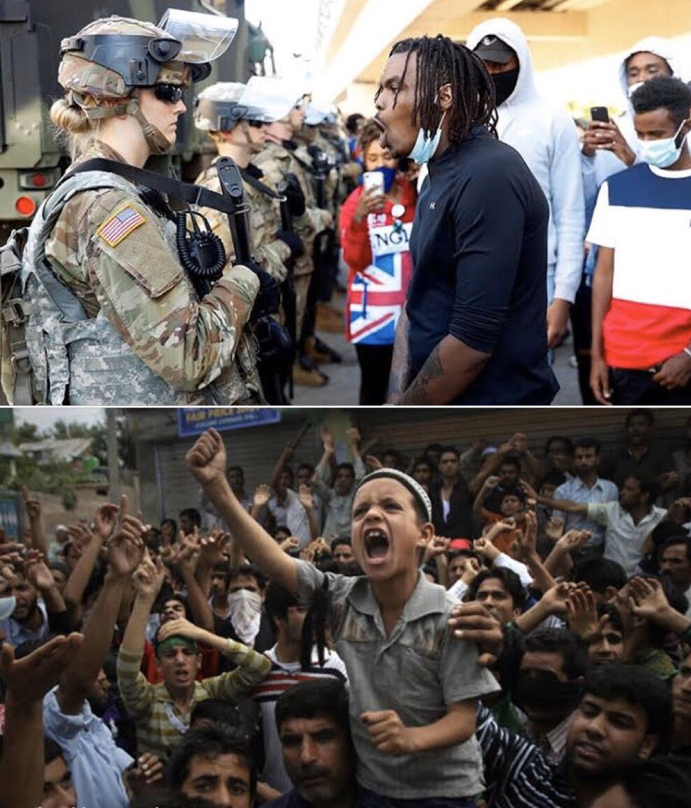 Abdulkadir_snk's tweet photo. Today lakhs of americans are protesting against racism but when kashmiris protests against brutality,Opression,killings they are called terrorist why this RACISM? #iwantananswer #KashmirBleeds #GeorgeFloyd #KashmiriLivesMatter @standwkashmir @AlJazeera https://t.co/AErbyOk77A