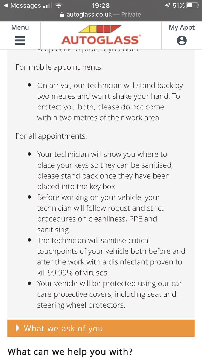 InSourceStuart's tweet image. Well done @Autoglass - clear &amp;amp; helpful instructions ahead of tomorrow’s windscreen replacement. 👍