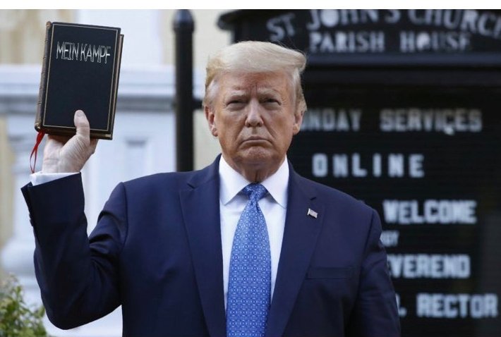 Schattenboxer2's tweet image. Auch alte Weiße Männer lernen noch das man keine Dinge in die Kameras halten soll.

Von wegen Bibel 

#DonaldFuck