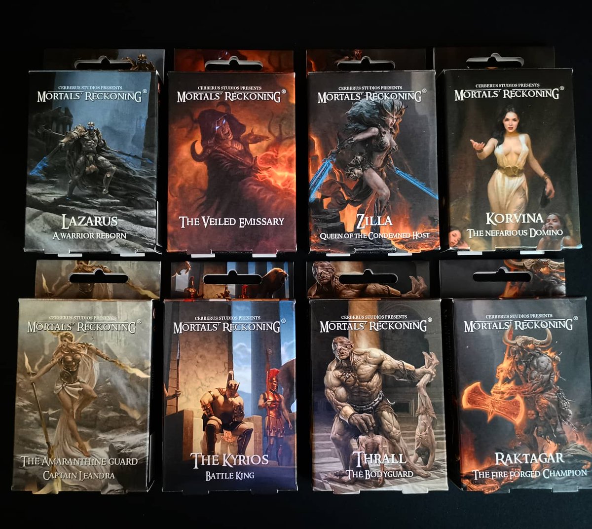 StudiosCerberus's tweet photo. Our new packaging is officially released... Collect them all 😊
Lazarus, The Veiled Emissary, Zilla, Korvina, Captain Leandra, The Kyrios, Thrall, Raktagar
#mortalsreckoning
#amaranthineguard #Thrall #Raktagar #korvina #lazarus #veiledemissary #kyrios #miniature https://t.co/INi5iEyPF4
