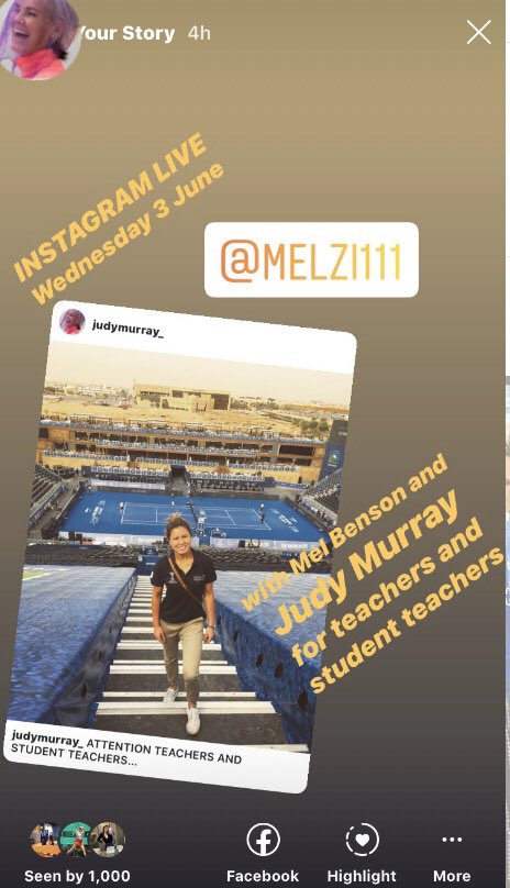INSTAGRAM LIVE : <a href="/judymurray/">judy murray</a> + @mbenson111 
Wed June 3 at 7pm. 
For teachers + student teachers. 
Talking Tennis in 🏴󠁧󠁢󠁳󠁣󠁴󠁿 Schools. 
Club-school links. Online courses for teachers + for pupils. 
Growing school team tennis competitions + year round curriculum. 🎾🎓 <a href="/sportscotland/">sportscotland</a>