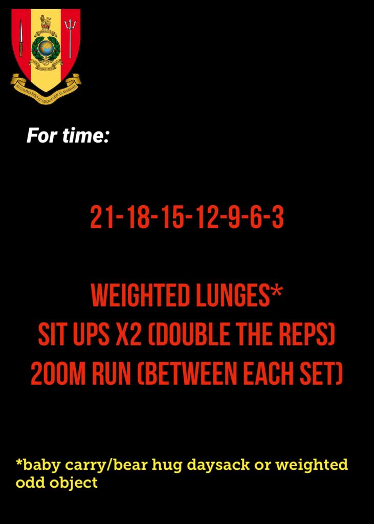 <a href="/43Commando/">43 Commando</a> <a href="/RoyalMarines/">Royal Marines</a> <a href="/RoyalNavy/">Royal Navy</a> Workout of the Day - Wednesday 3 Jun 20

#WednesdayMotivation #WorkoutWednesday #workout #workoutoftheday #wod
