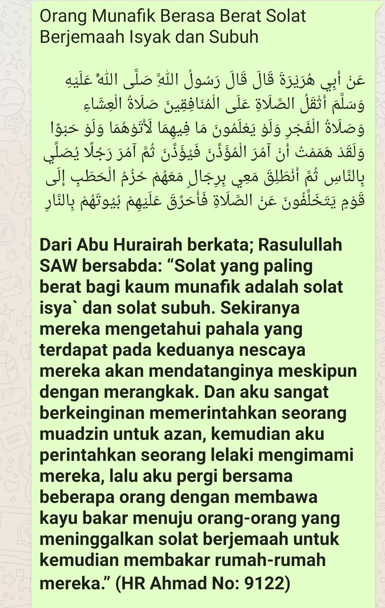 PenangJoe's tweet photo. Orang Munafik Berasa Berat Solat Berjemaah Isyak dan Subuh

😭😭😭 https://t.co/MDTfxiFLOV