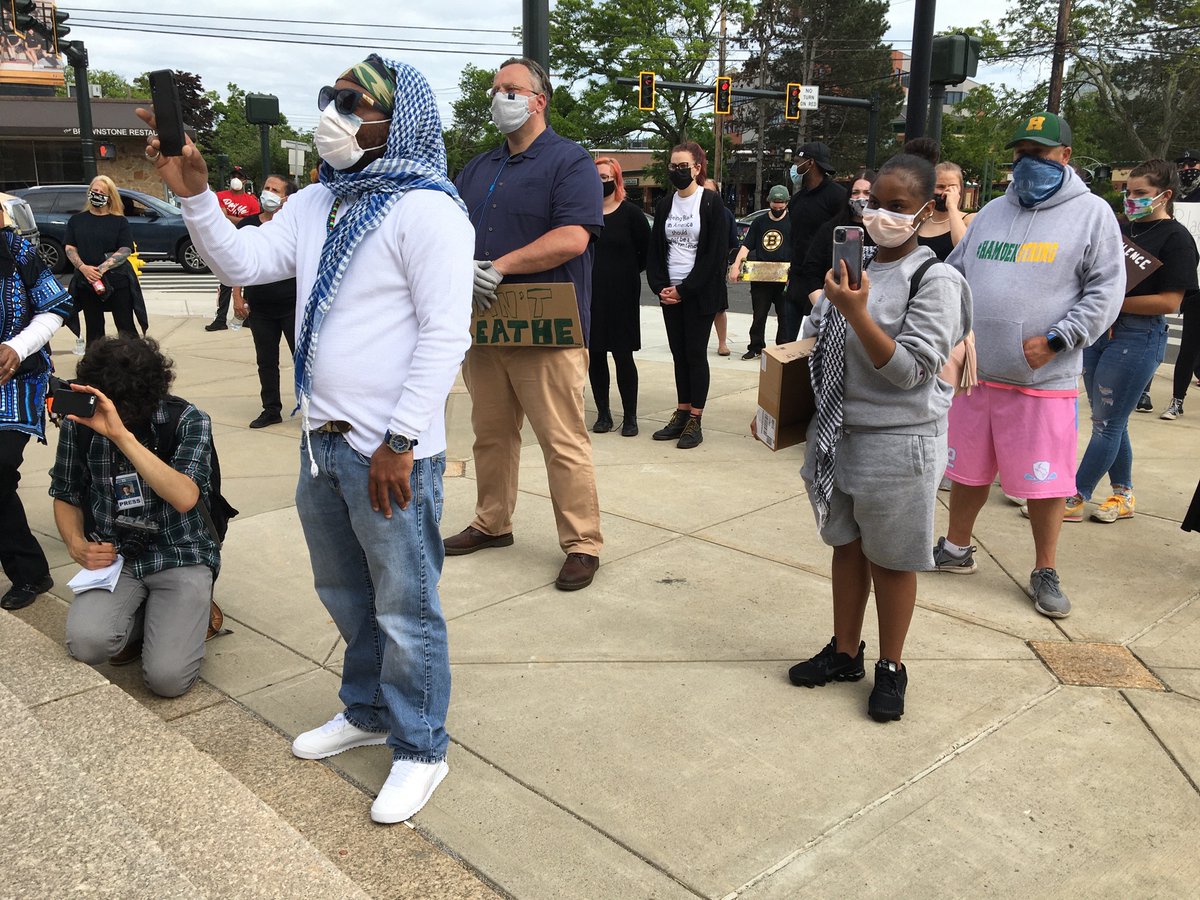 Peaceful protest in front of Hamden TownHall