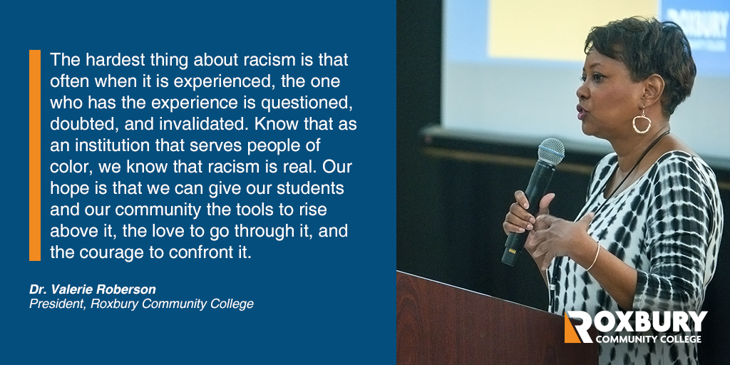“The hardest thing about racism is that often when it is experienced, the one who has the experience is questioned, doubted, and invalidated. " Read full statement from Dr. Valerie Roberson, President of RCC, below. #BlackLivesMatter