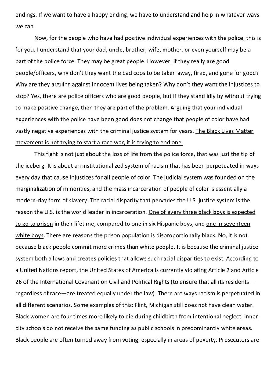 sydnxyrogers's tweet photo. if you are white, do not understand BLM, or are mad about the protests, please read this. i wrote something this morning in an effort to compile some of my thoughts and try to use my platform (although small) for the best. #BlackLivesMatter https://t.co/24F6DiT9kI