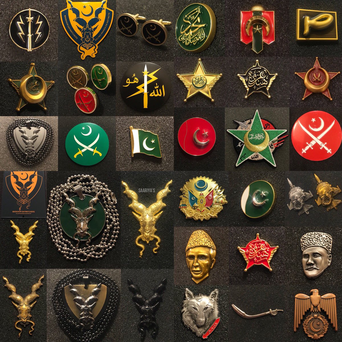 SAARIYAS's tweet photo. Original ✅ Saariya’s ✅ 3d Metal Badges
#Markhor #Saariyas #LonglivePakistan #PakistanArmy #Pakistan #Flagpin #Giftpacks #Accessories #lapelpins #PakArmy #ISI #markhors #mengifts https://t.co/R4RQOD1UET