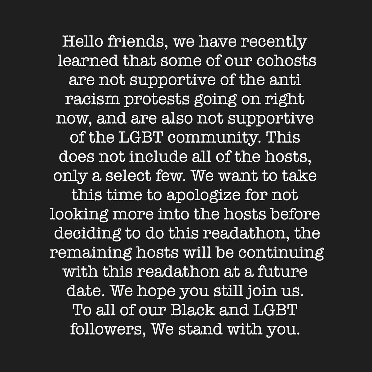 tvdreadathon's tweet photo. We are so sorry, We stand by you 🖤 https://t.co/l6tsN6JNvj