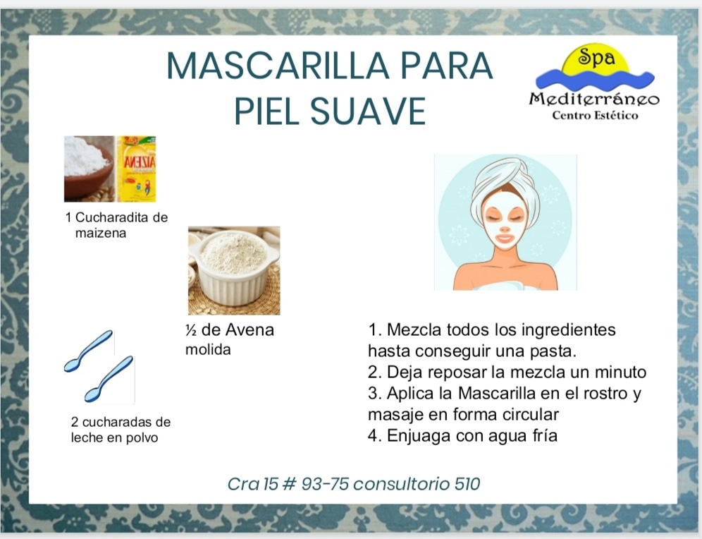 SpaMedi's tweet photo. Tener una piel suave es más fácil de lo que pensabas 🌺, por eso te damos la receta de una mascarilla para hacer en casa y tengas esa piel suave como siempre lo soñaste 🧖‍♀️💫

#Pielsuave #SpaMediterráneo #Belleza #RostroFresco #PielPerfecta #Tips #RecetasEnCasa #YoMeQuedoEnCasa https://t.co/qOsR0K8zCx