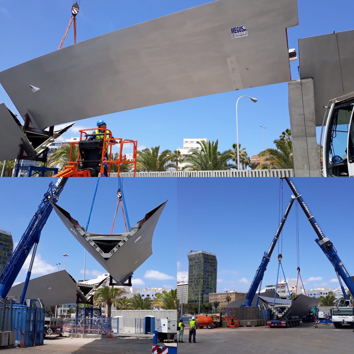 Y la última pieza de la Pasarela Onda Atlántica ya está situada sobre l Autovía. Ahora queda acondicionar la infraestructura y las futuras zonas verdes de su entorno para disfrutar de esta nueva puerta de la ciudad hacia el mar. #todaunaciudad