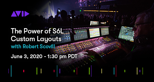 BAVUG's tweet photo. WEBINAR: 

Jun 3 430pm (EDT) Senior Specialist for Live Sound, Robert Scovill, showcases the incredible power and flexibility of the customized layouts feature available on all S6L control surfaces in the Avid VENUE | S6L Unified Platform. https://t.co/wuUZ2TDsyZ https://t.co/ejOLE5f9jB