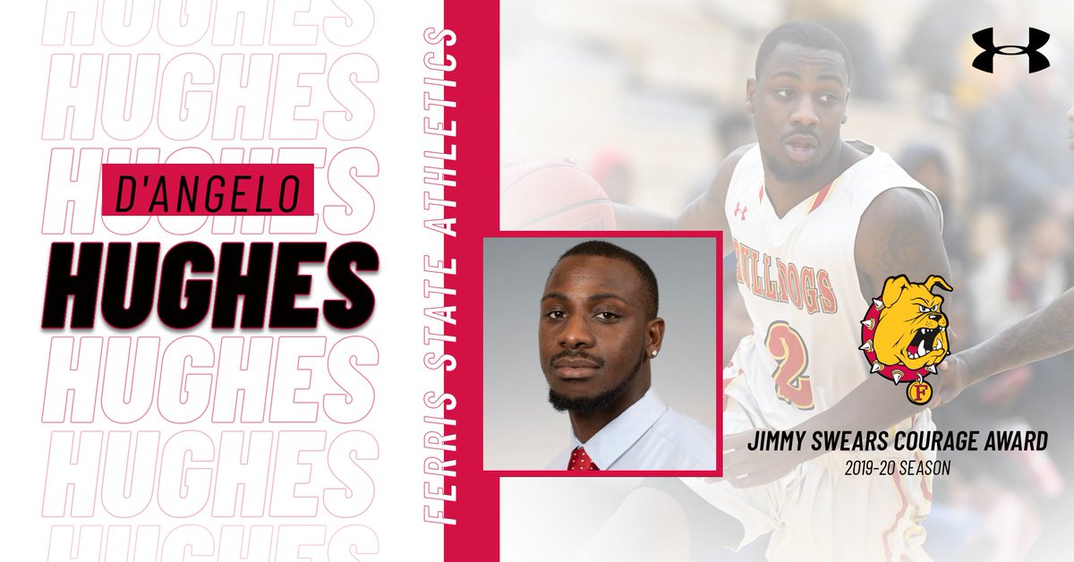 Ferris Athletics (@ferrisathletics) on Twitter photo JIMMY SWEARS COURAGE AWARD! <a href="/FerrisMBBALL/">Ferris M Basketball</a> senior guard D'angelo Hughes is this year's Bulldog Athletics' recipient! Congrats D'Lo on this great honor & an outstanding career! @ASVP_Dlo bit.ly/3dte1AU JIMMY SWEARS COURAGE AWARD! <a href="/FerrisMBBALL/">Ferris M Basketball</a> senior guard D'angelo Hughes is this year's Bulldog Athletics' recipient! Congrats D'Lo on this great honor & an outstanding career! @ASVP_Dlo bit.ly/3dte1AU