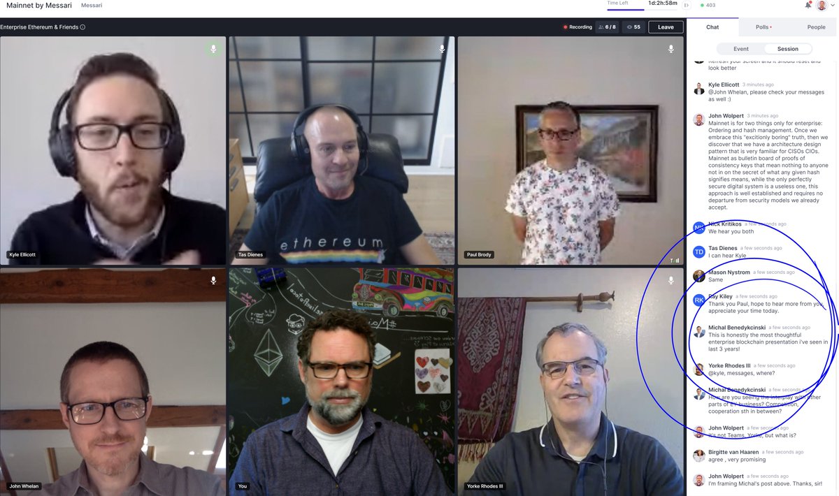 baselineproto's tweet image. &quot;Most thoughtful enterprise blockchain presentation in last 3 years,&quot; says Mr. @MichalBene. Made our day. #Mainnet2020