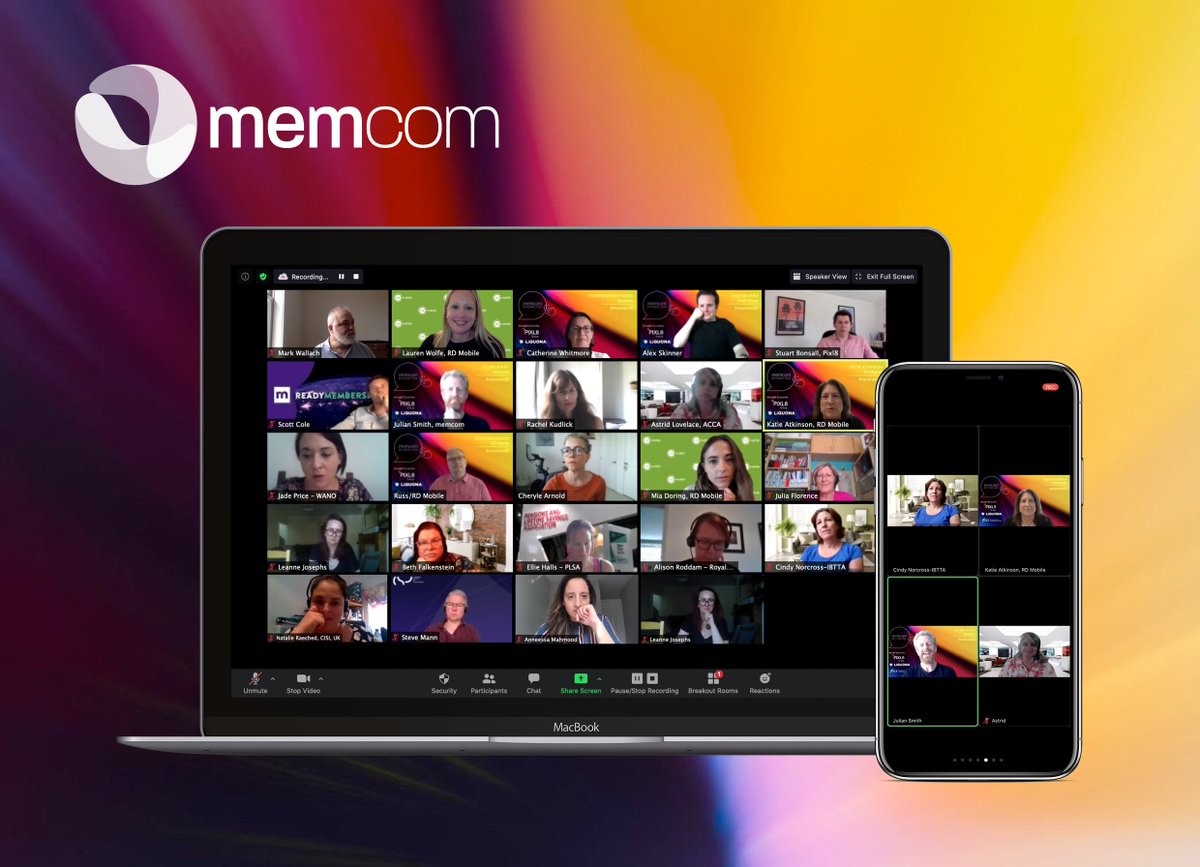 RDMobile's tweet photo. Great collaboration during today's @memcomUK #memcom20 Coffee Talk session. Attendees discussed "what's working" when pivoting to virtual events. Nice to virtually meet you. 

☕️: Join us tomorrow at 4:00pm BST / 11:00am EDT. 

#engagefully #rdmobile https://t.co/hXfckR6r9M